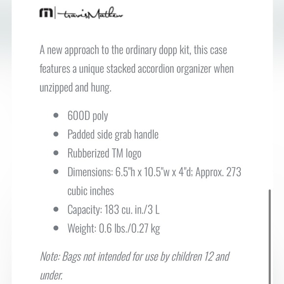 NWT, TRAVIS MATHEW/PGA Reliaquest Approach Case, Gray Men's Travel,Shaving Bag - Picture 3 of 6